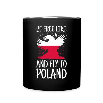 Drapeau de Pologne utilisé Look Polska Drapeau polonais - Mug uni - noir - Devant