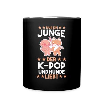 Hunde Anime K-pop - Tasse einfarbig - Schwarz - Vorne