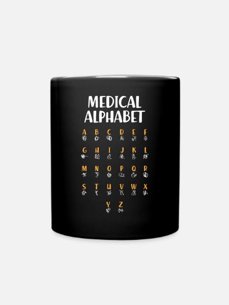 Alphabet médical (sombre) - Mug uni - noir
