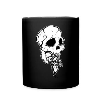 Crane et insecte sur la langue - Mug uni - noir - Devant