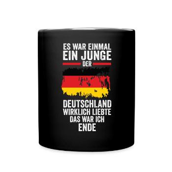 Deutschland Deutscher Deutsches - Tasse einfarbig - Schwarz - Vorne