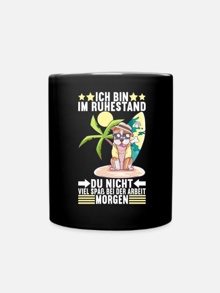 Rentner Rente - Tasse einfarbig - Schwarz
