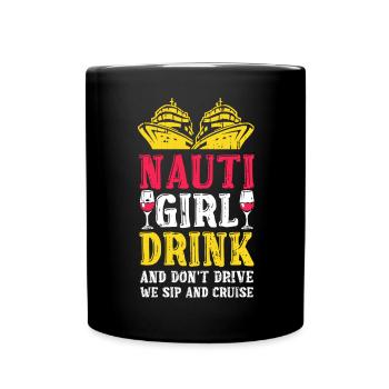 Kreuzfahrt - Tasse einfarbig - Schwarz - Vorne