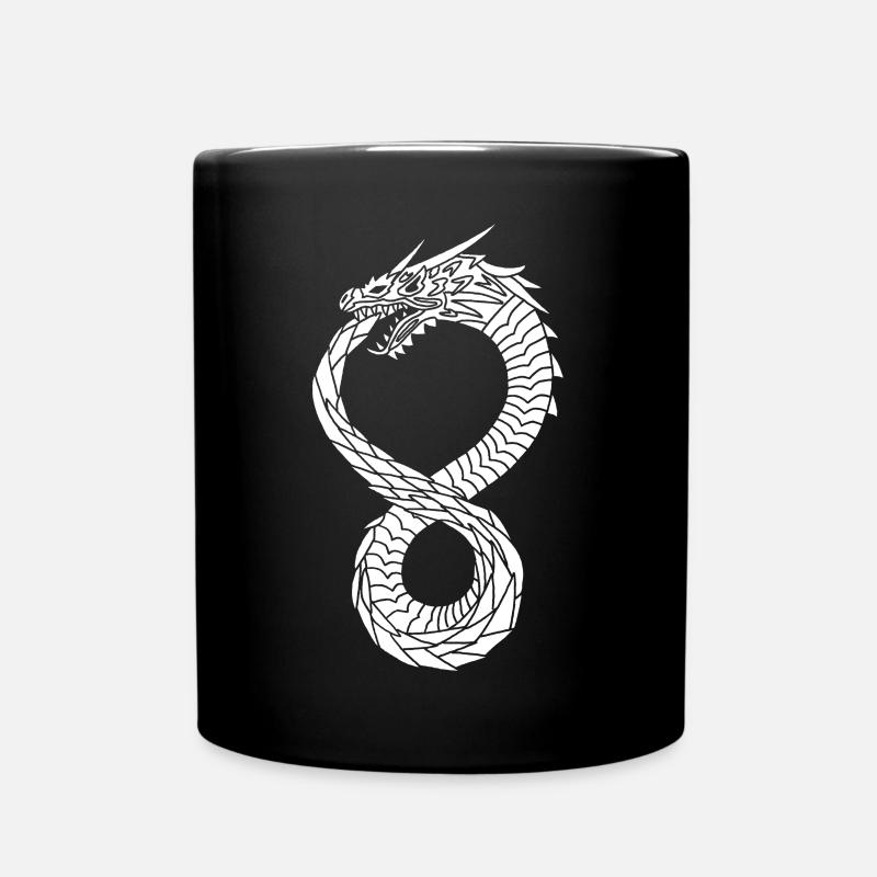 Dragon infini blanc - Mug uni - noir