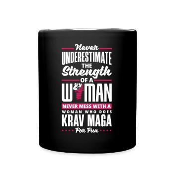 Self Defense Martial Arts Krav Maga Female - Tasse einfarbig - Schwarz - Vorne
