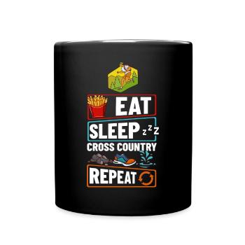 Cross Country Running Crosslauf Geländelauf Laufen - Mug uni - noir - Devant