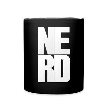 NERDY forever - NERD - Full Colour Mug - black - Front
