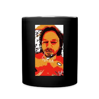 Selbstporträt, HA HA! - Tasse einfarbig - Schwarz - Vorne