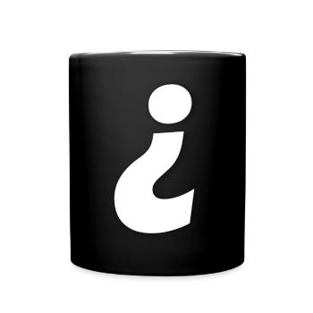 Point d’interrogation dans l’autre sens - Mug uni - noir - Devant