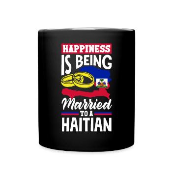 Haiti Haitian Haiti Flag Funny Quote - Full Colour Mug - black - Front