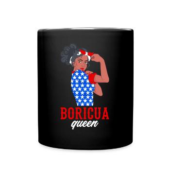 Boricua Reine Porto Rico Portoricain PortoRicain - Mug uni - noir - Devant