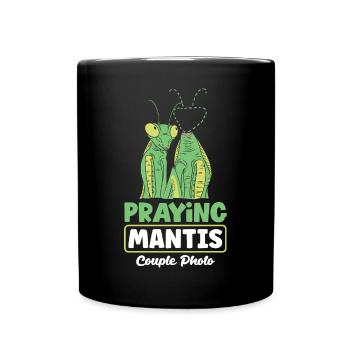 Praying Mantis Insect Bug Collector Couple Photo - Full Colour Mug - black - Front