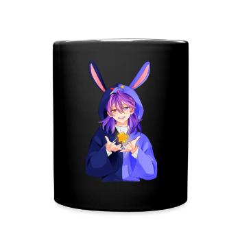 Anime Girl - Tasse einfarbig - Schwarz - Vorne