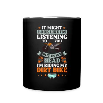Dirt Bike Motocross Électrique Riding MX Rider - Mug uni - noir - Devant
