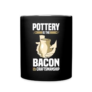 poterie | Poterie Céramique Hobby Art Cadeaux - Mug uni - noir - Devant