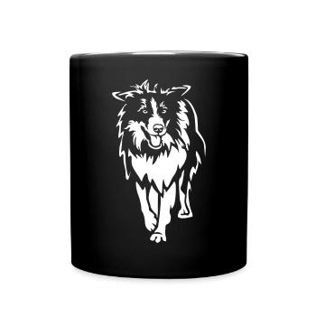 Border Collie « Black Edition » - Mug uni - noir - Devant