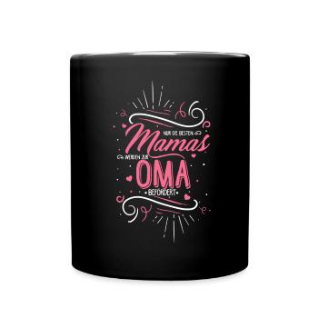 Zukünftige Oma Grossmutter Geschenkidee - Tasse einfarbig - Schwarz - Vorne