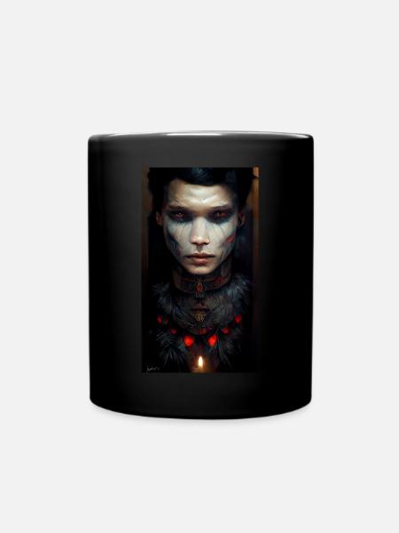 Roter Krieger - Tasse einfarbig - Schwarz
