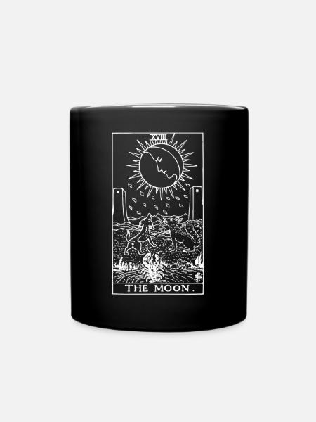 Moon Tarot Card Witch - Tasse einfarbig - Schwarz
