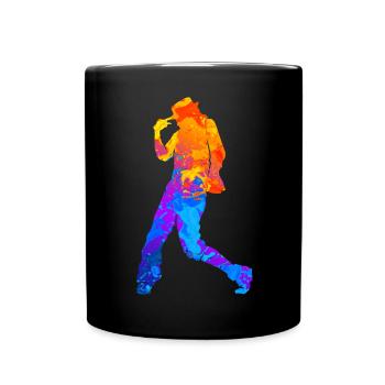 Hip Hop Break Dance Silhouette - Mug uni - noir - Devant