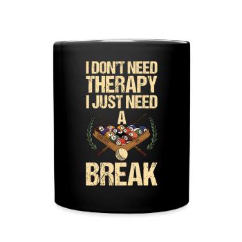 Snooker Pool Billard - Tasse einfarbig - Schwarz - Vorne