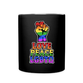 Déclaration d’amour LGBT Human Rights Pride Bisexuel - Mug uni - noir - Devant