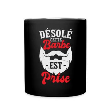 Barbe - Mug uni - noir - Devant