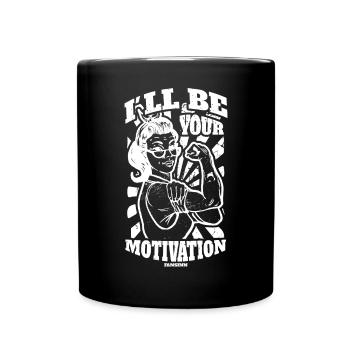 Motivation - Tasse einfarbig - Schwarz - Vorne