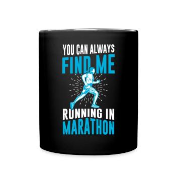 Jogging Saying for Running - Runners - Full Colour Mug - black - Front