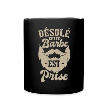 Barbe Homme Papa Humour Barbu Moustache - Mug uni - noir - Devant