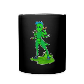 Caterpillar Baseball Baseball Bat - Full Colour Mug - black - Front