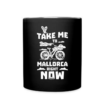 Mallorca Fahrrad Radsport Sommer Urlaub Geschenk - Tasse einfarbig - Schwarz - Vorne