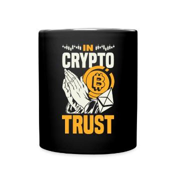 In Crypto We Trust Cryptocurrency Trading Coin - Tasse einfarbig - Schwarz - Vorne