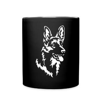 German Shepherd Head "Black Edition" - Full Colour Mug - black - Front