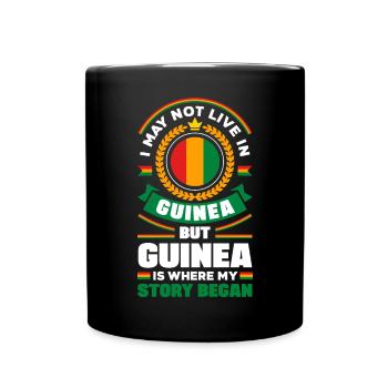 Guinea Guinea Flagge Halbguineisch ist besser als - Tasse einfarbig - Schwarz - Vorne