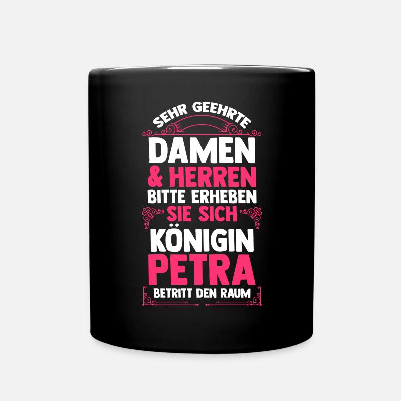 Name Petra - Tasse einfarbig - Schwarz