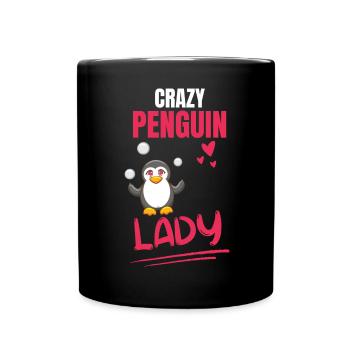 Crazy Penguin Lady Women Gift Penguin - Mug uni - noir - Devant
