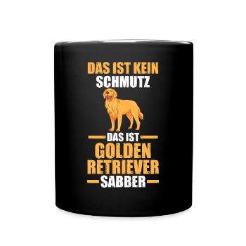 Hund Golden Retriever - Tasse einfarbig - Schwarz - Vorne