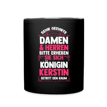 Kerstin - Tasse einfarbig - Schwarz - Vorne