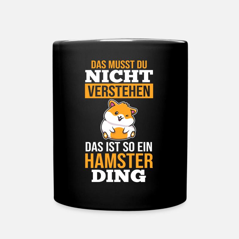 Nagetier Hamsterbesitzer Hamster - Tasse einfarbig - Schwarz