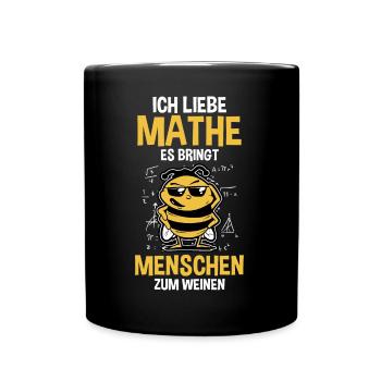 Mathematik Mathe Biene - Tasse einfarbig - Schwarz - Vorne