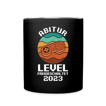 Abiturienten Abschluss Gamer Zocker 2023 Abitur - Tasse einfarbig - Schwarz - Vorne