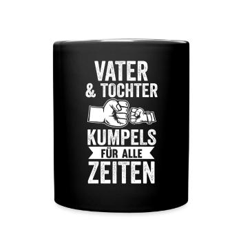Vater Tochter Vatertag Papa - Tasse einfarbig - Schwarz - Vorne