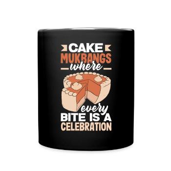 Mukbang and Cake - Full Colour Mug - black - Front