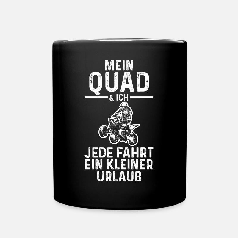 Motorrad Quad - Tasse einfarbig - Schwarz