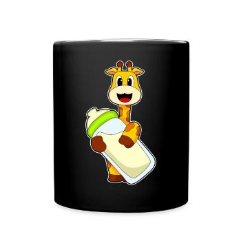 Giraffe Baby Bottle Milk - Mug uni - noir - Devant