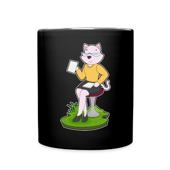 Bureau du Secrétariat du Chat - Mug uni - noir - Devant