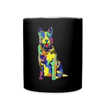Bouvier australien Red Blue Heeler - Mug uni - noir - Devant