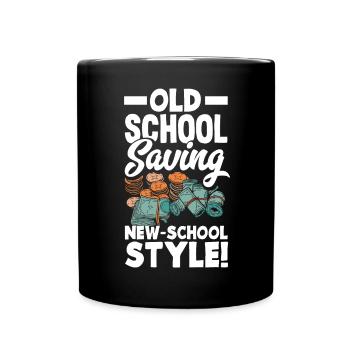 Old-School Saving New-School Style - Mug uni - noir - Devant