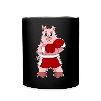 Pig Boxer Gants de boxe Boxe - Mug uni - noir - Devant